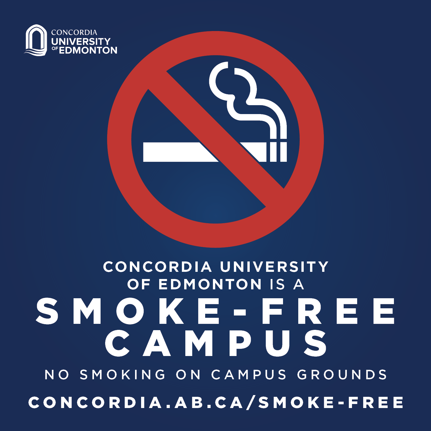 Concordia University of Edmonton is a smoke-free campus