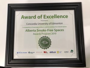 Smoke-free Spaces award of excellence