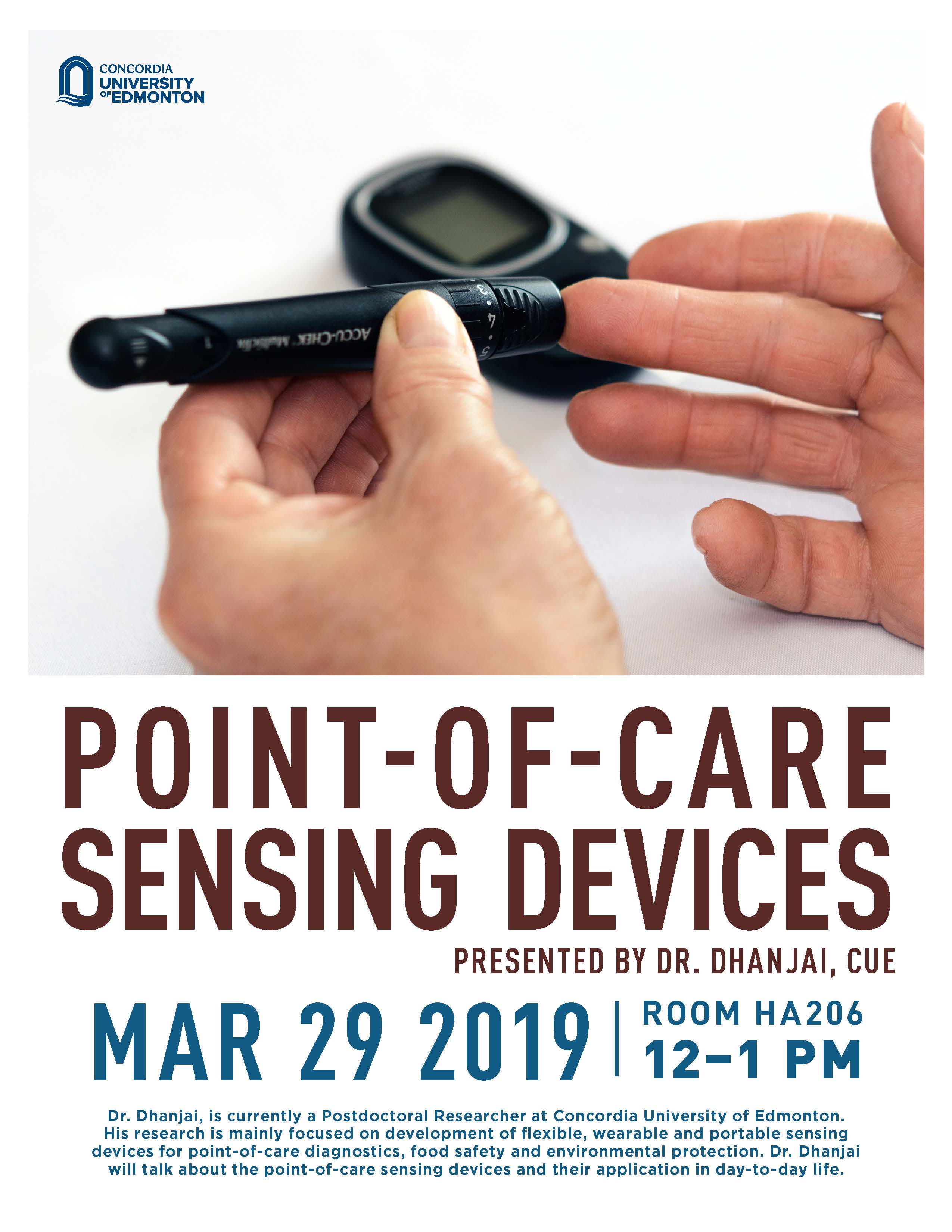 Point of Care Sensing Devices Presentation Next Week Concordia 