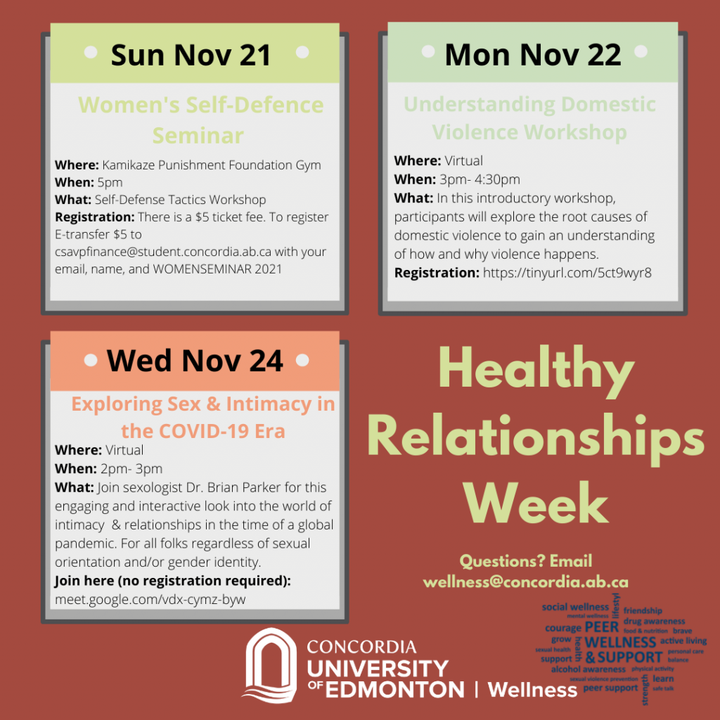 Healthy Relationships Week - Concordia University of Edmonton