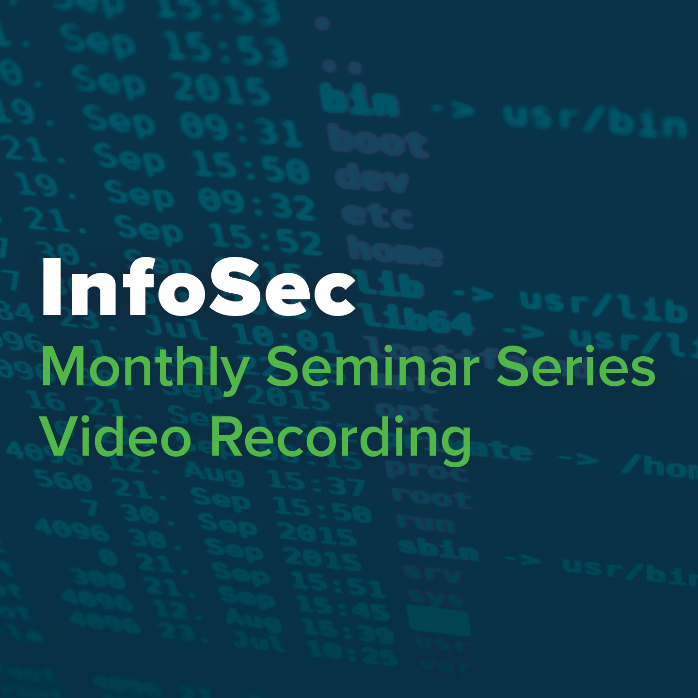 Stream the March 9 InfoSec Seminar