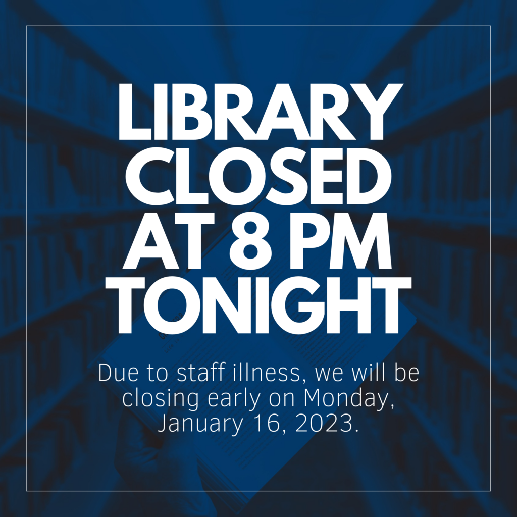 Library Closed at 8 PM Tonight Concordia University of Edmonton