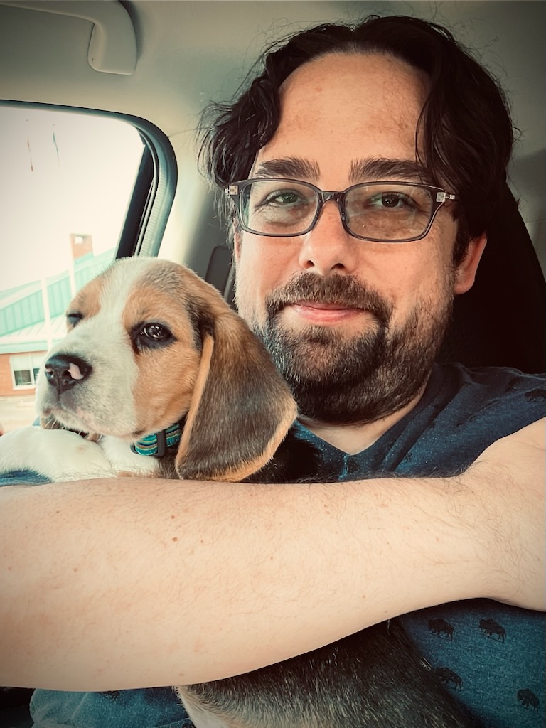 An image of Jason Robb and his dog